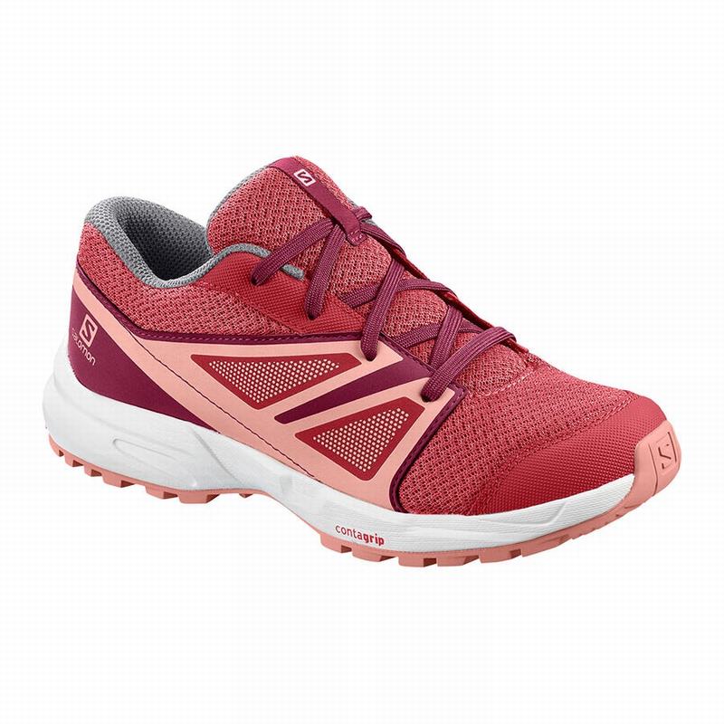 SALOMON SENSE J Philippines - Kids' Running Shoes - Dark Red Rose/Red | 297461-YLD